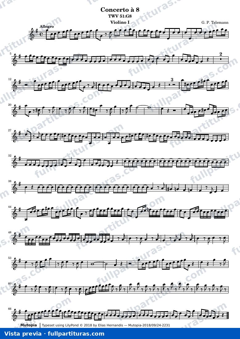 Concerto à 8 — Violino1 — Vorschau