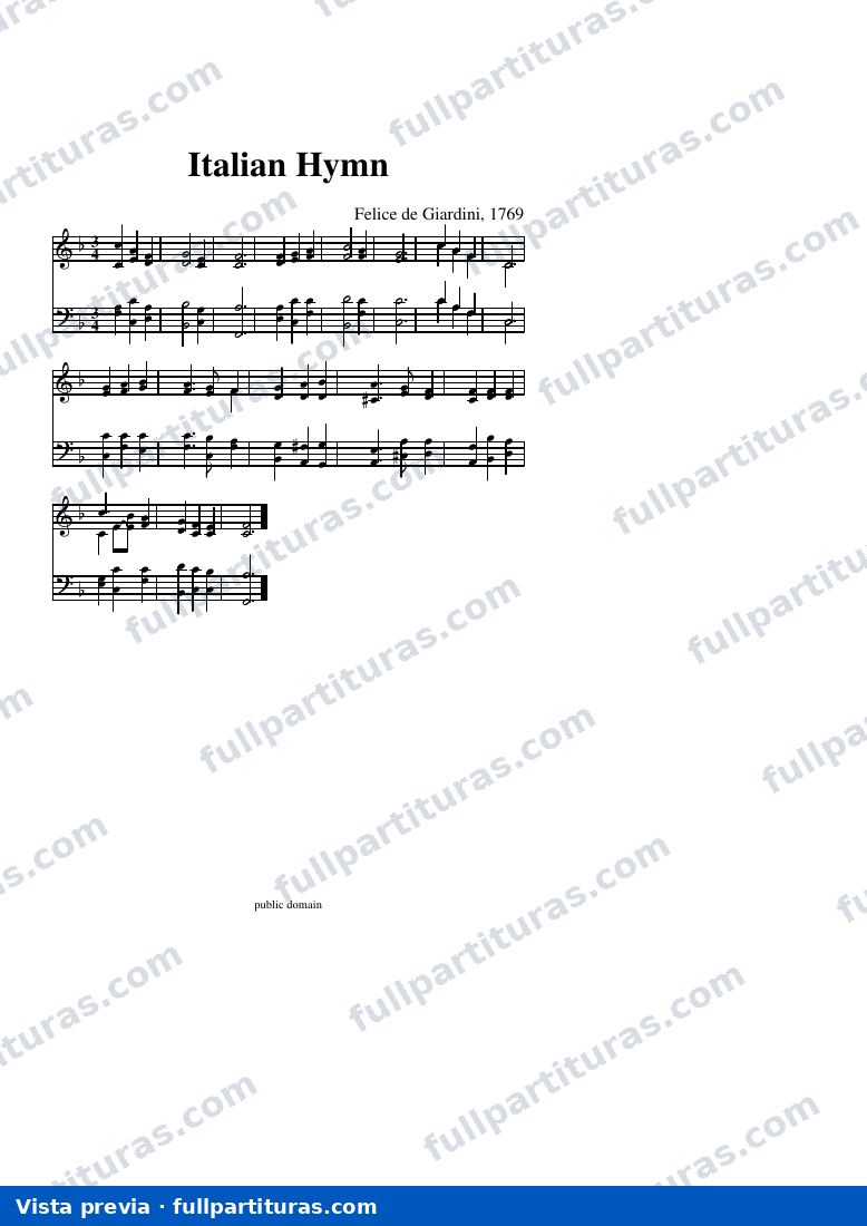 Italian Hymn (arreglo C) — Vorschau