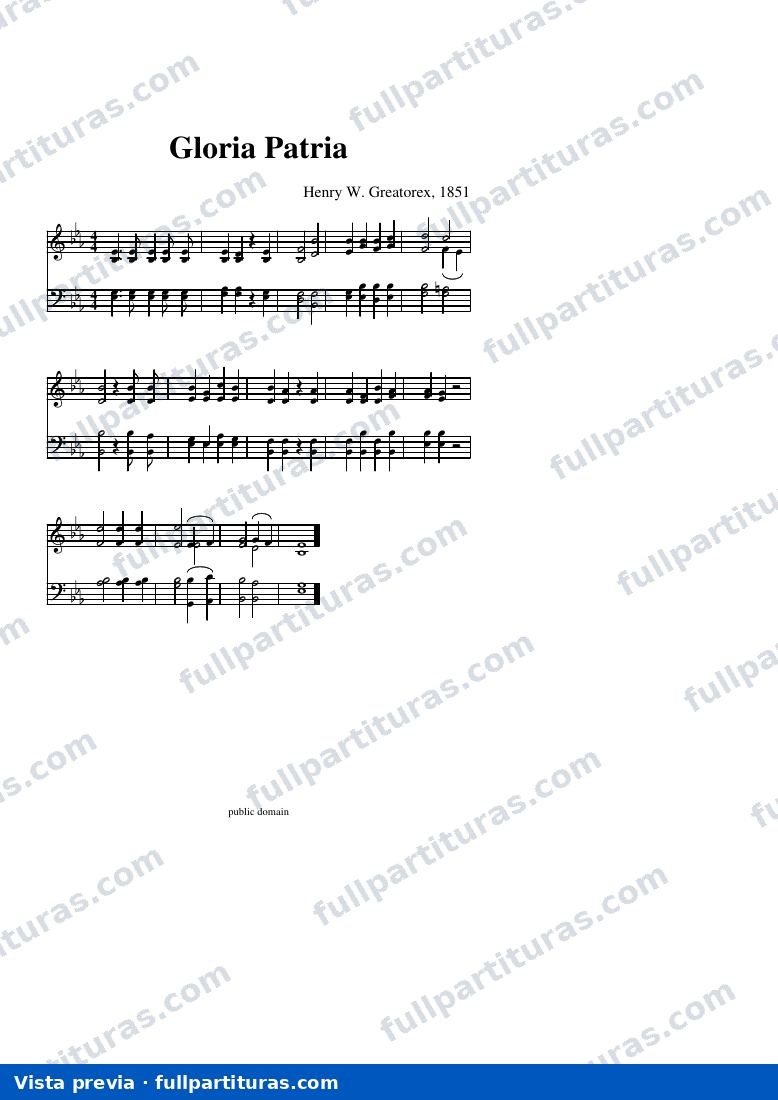 Gloria Patria (Greatorex) — Vorschau