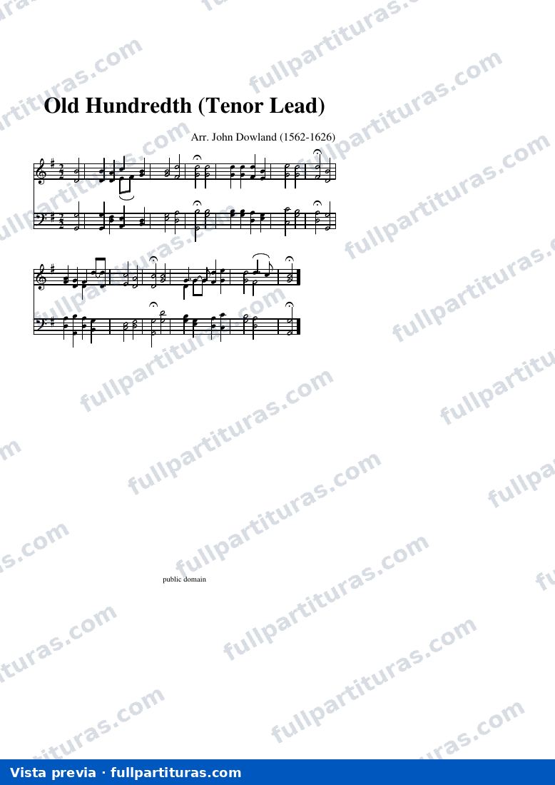 Old Hundredth (arreglo E) — visualização