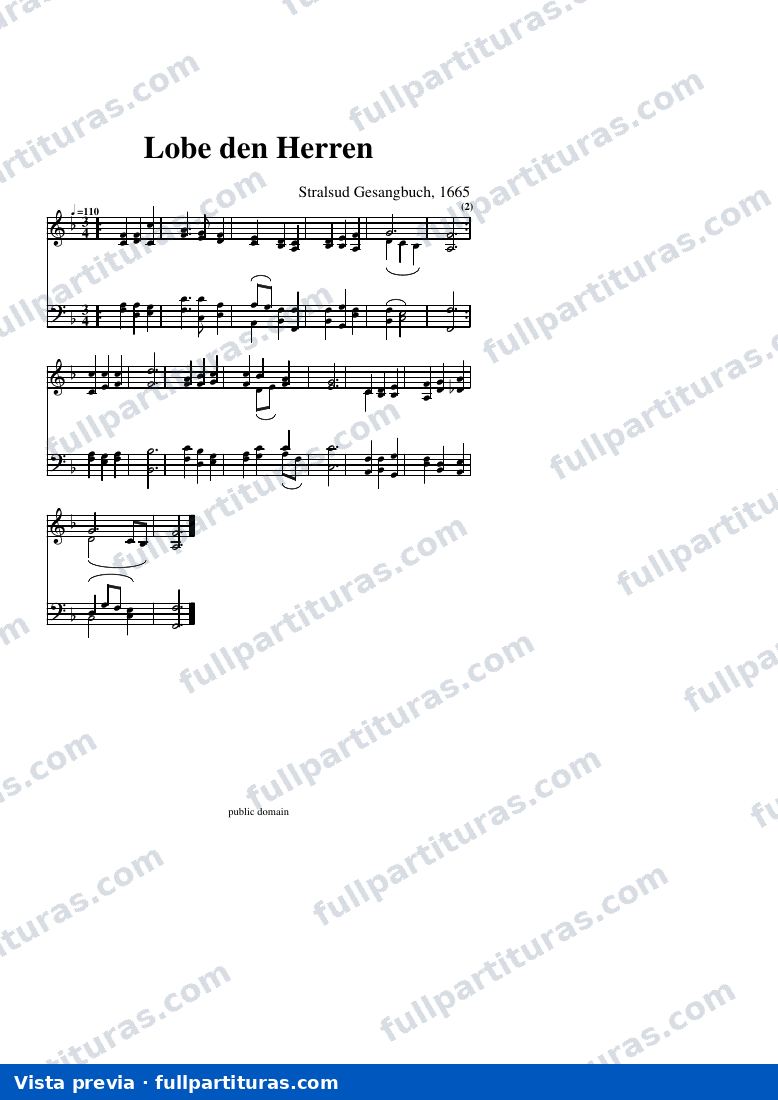 Lobe den Herren — preview