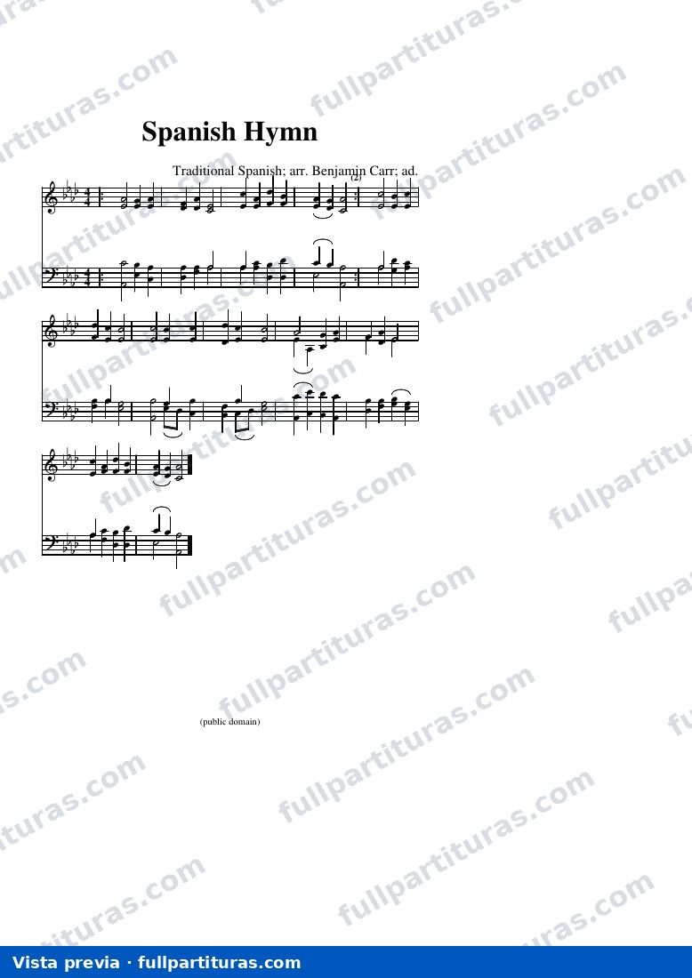 Spanish Hymn (arreglo C) — vista previa