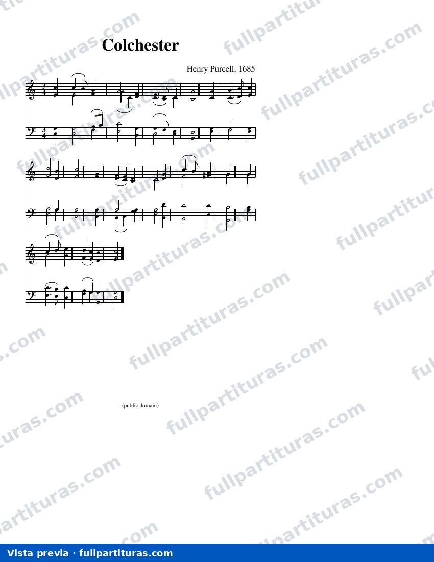 Colchester (Purcell) — visualização