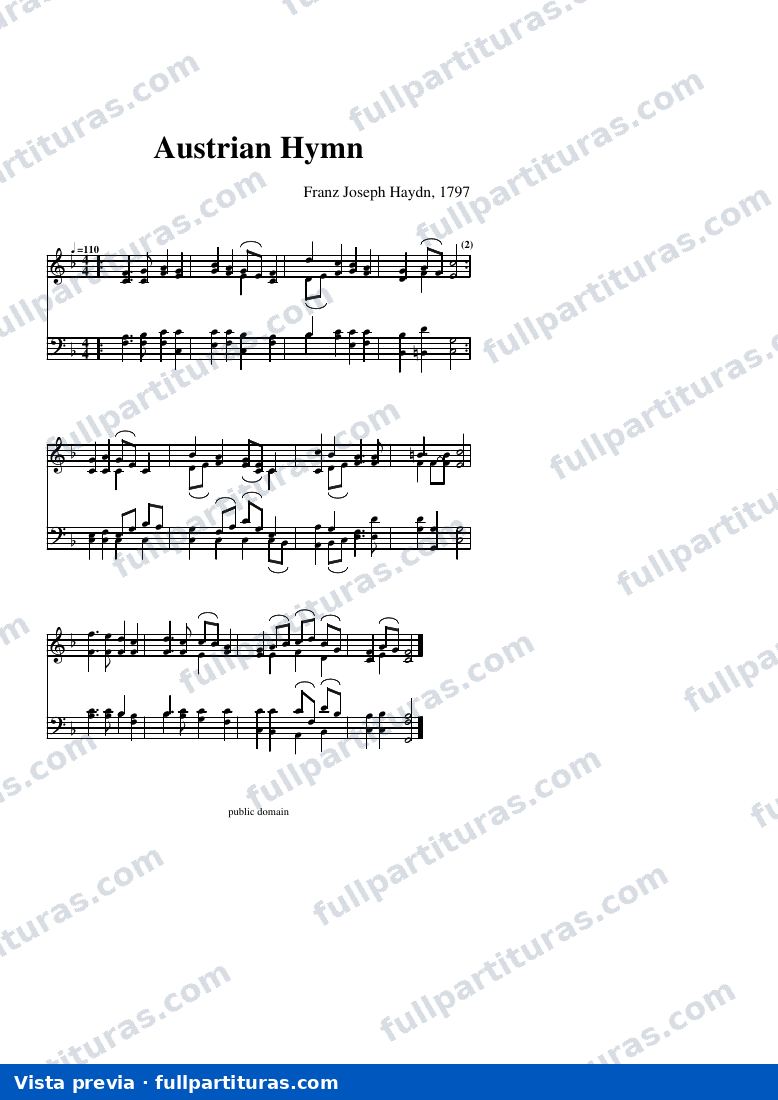 Austrian Hymn — visualização
