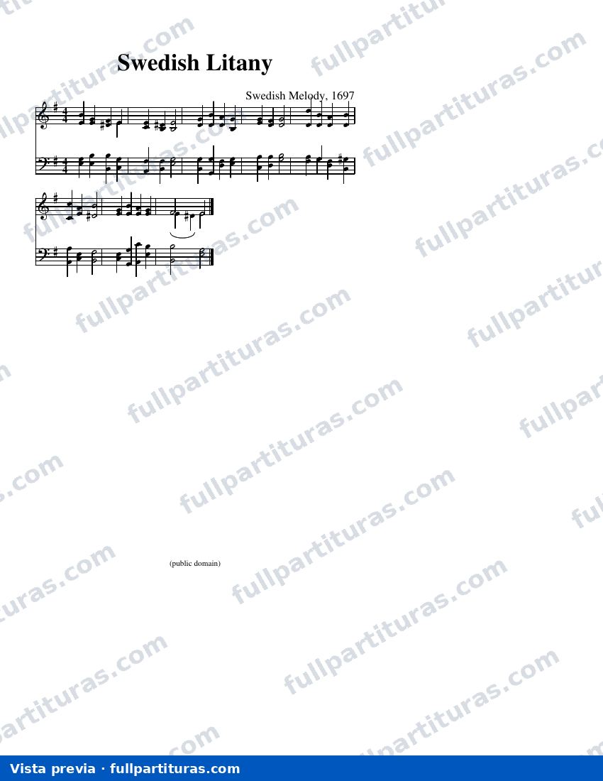 Swedish Litany — vista previa