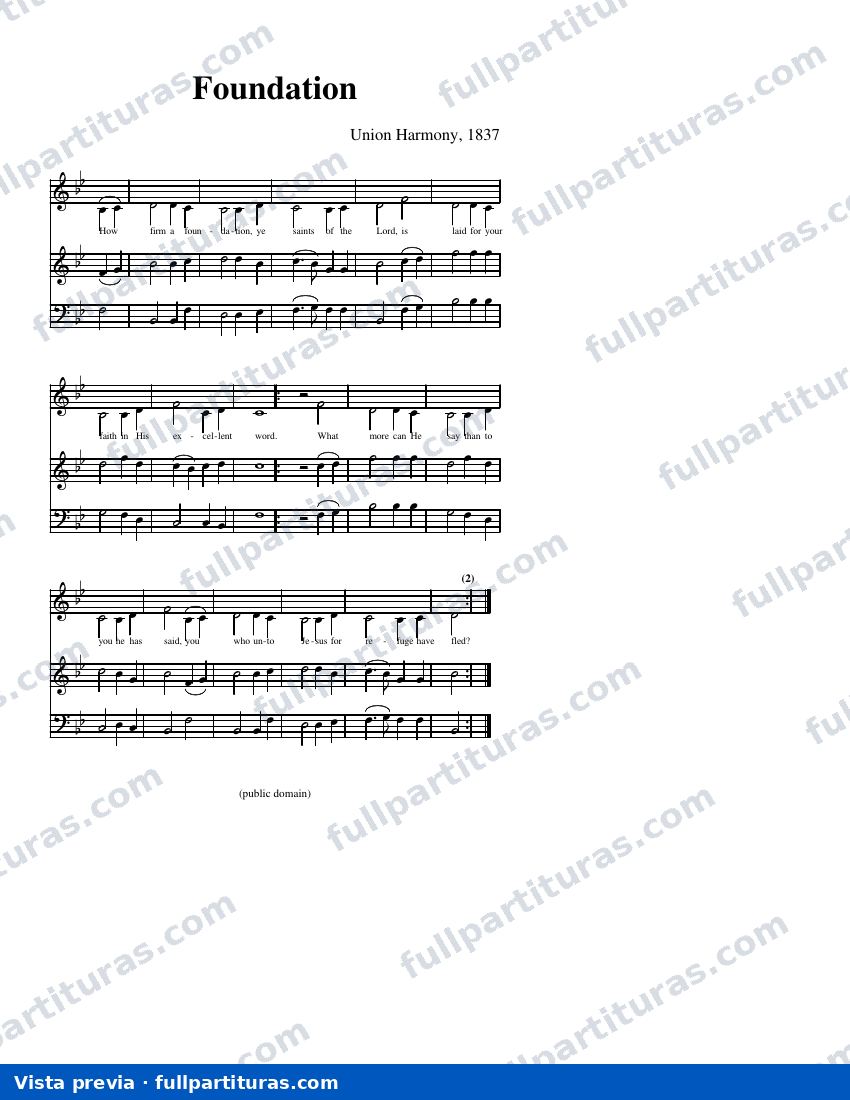 Foundation (Union Harmony) (arreglo C) — vista previa