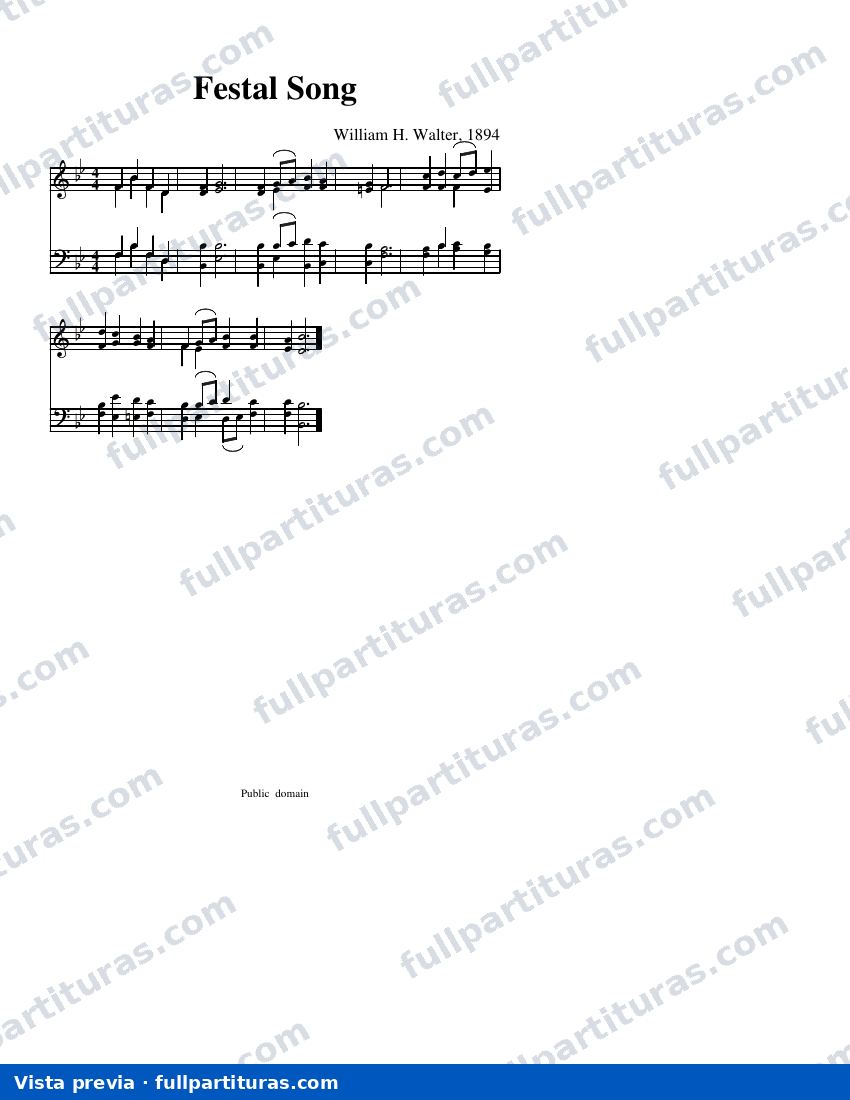 Festal Song — anteprima