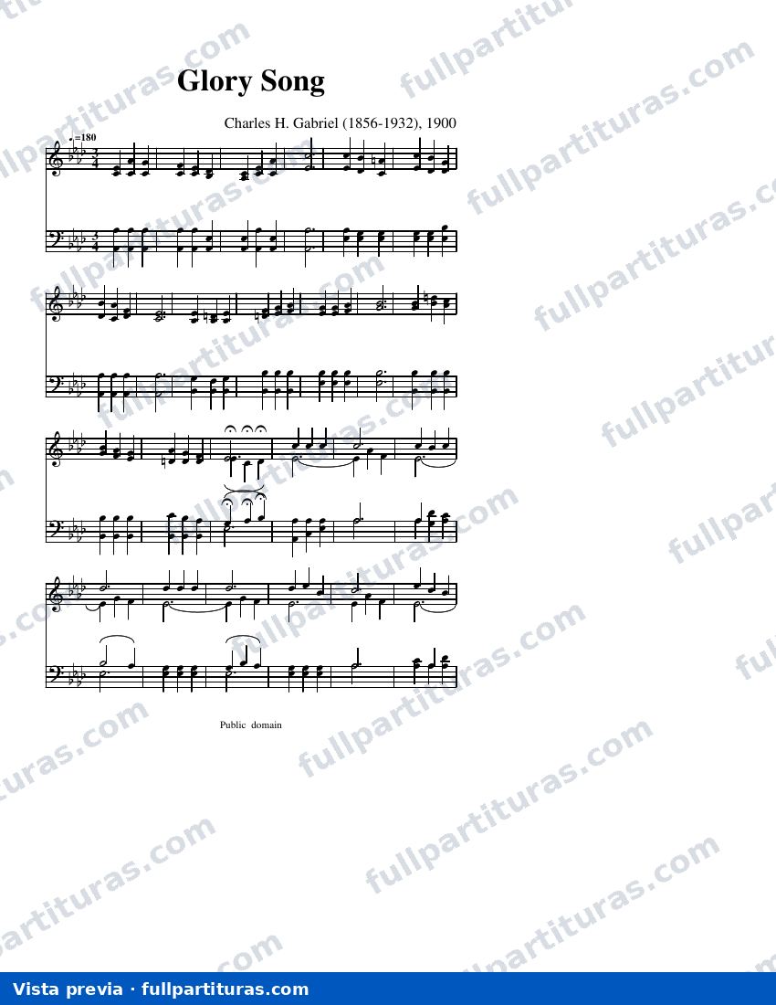 Glory Song — visualização