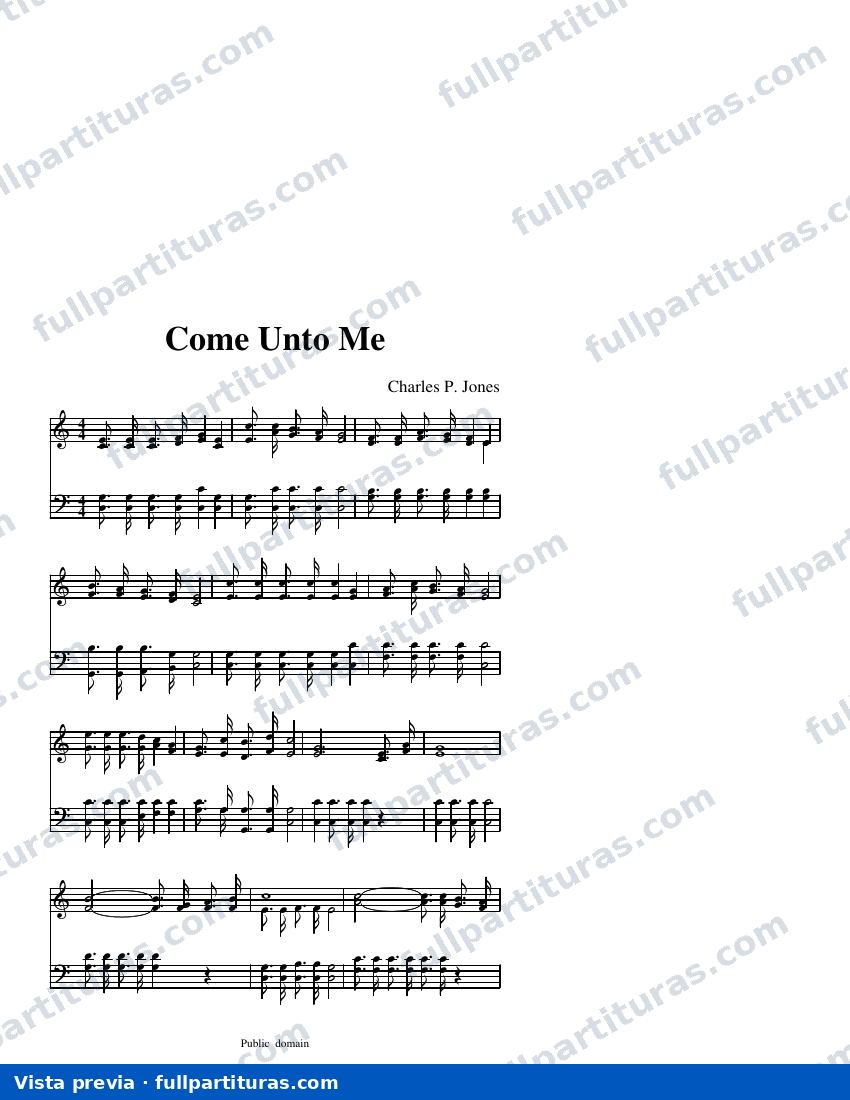 Come Unto Me (Jones) — Vorschau