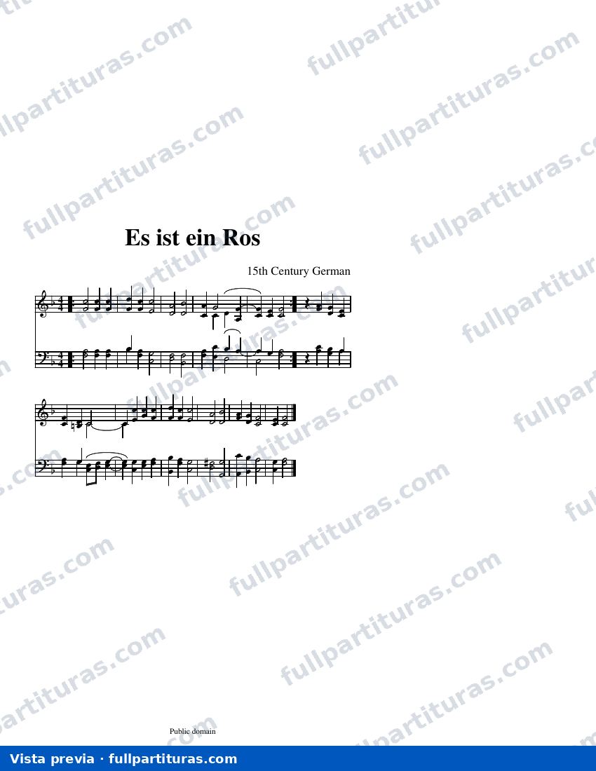 Es Ist Ein Ros — anteprima