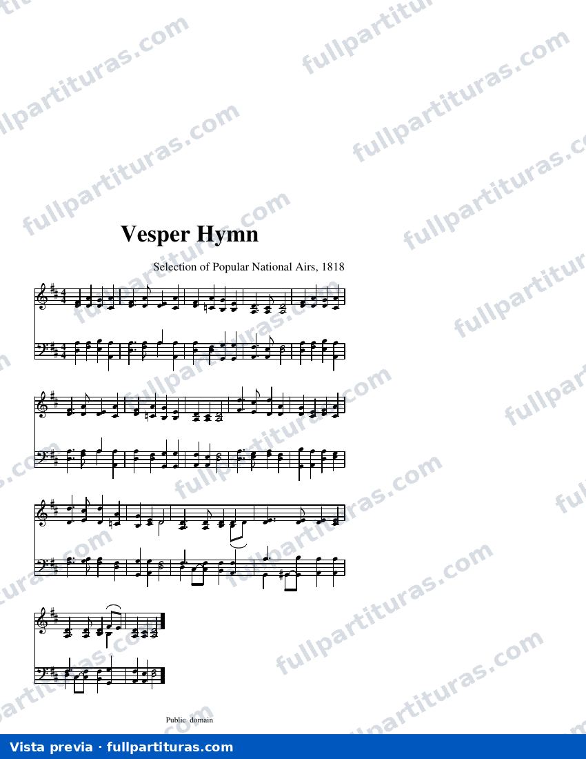 Vesper Hymn (Bortniansky) — preview