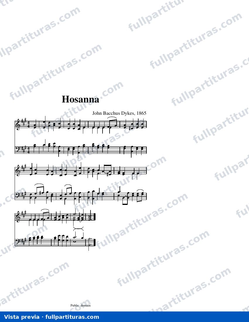 Hosanna — Vorschau