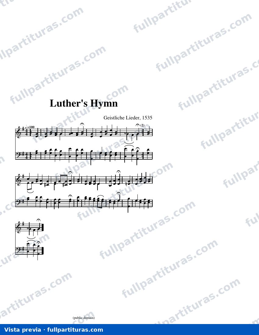 Luther's Hymn — aperçu