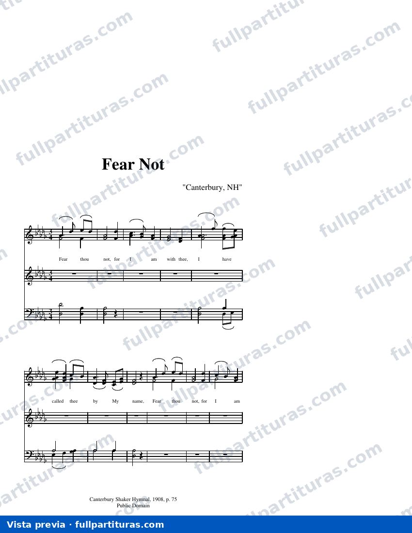 Fear Not — Vorschau