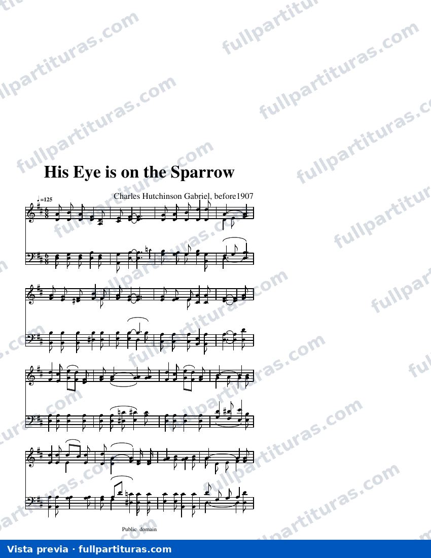 His Eye Is On the Sparrow — предварительный просмотр