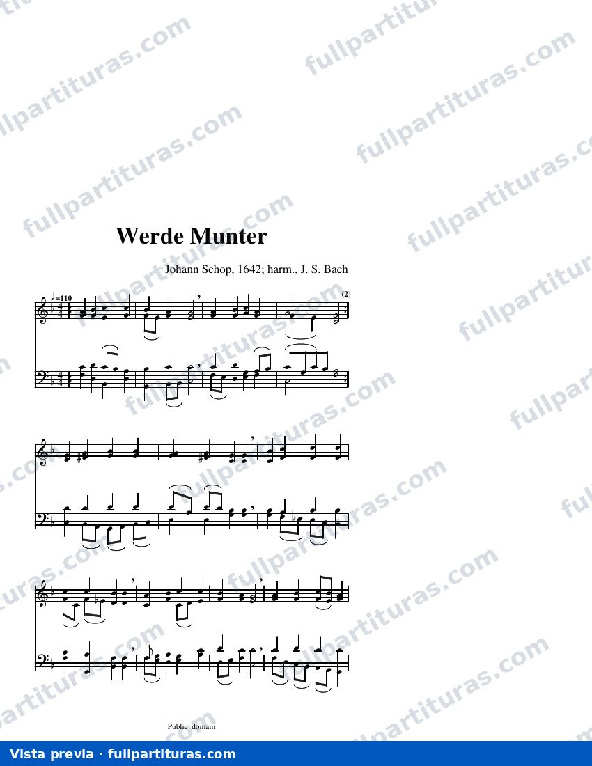Werde Munter (arreglo C) — vista previa