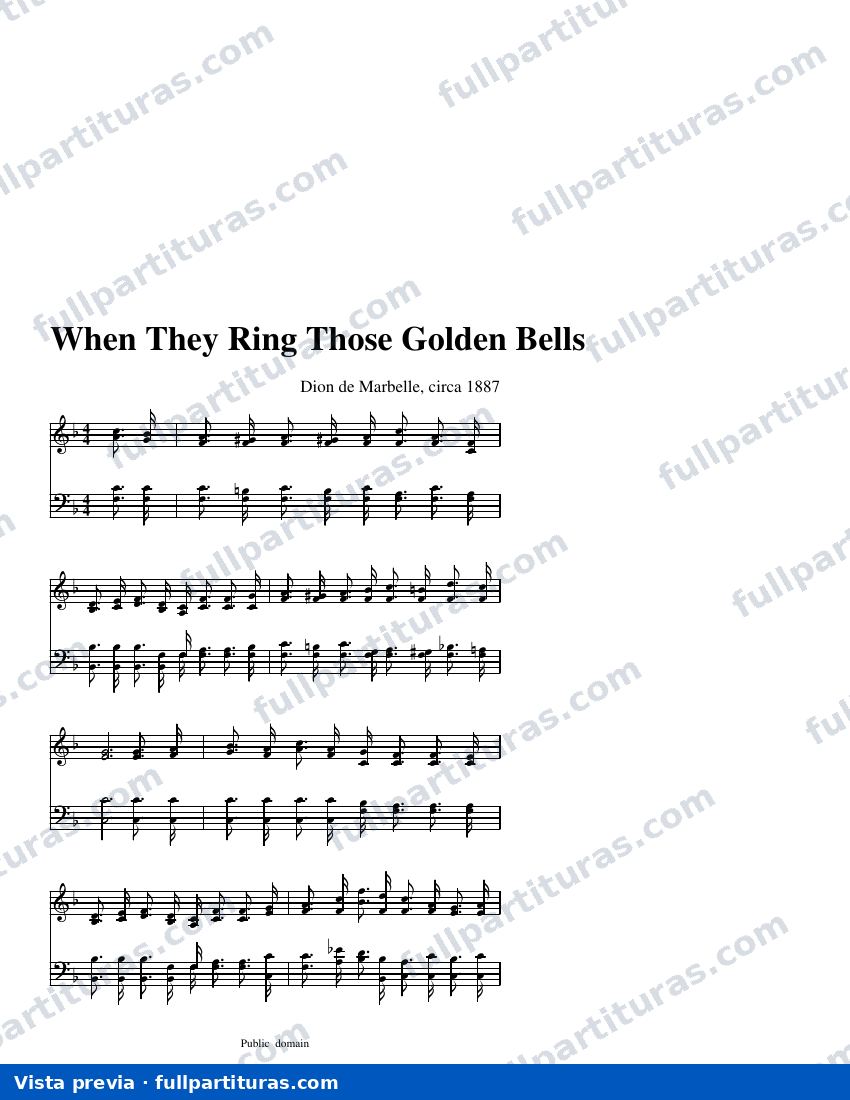 When They Ring Those Golden Bells — Vorschau