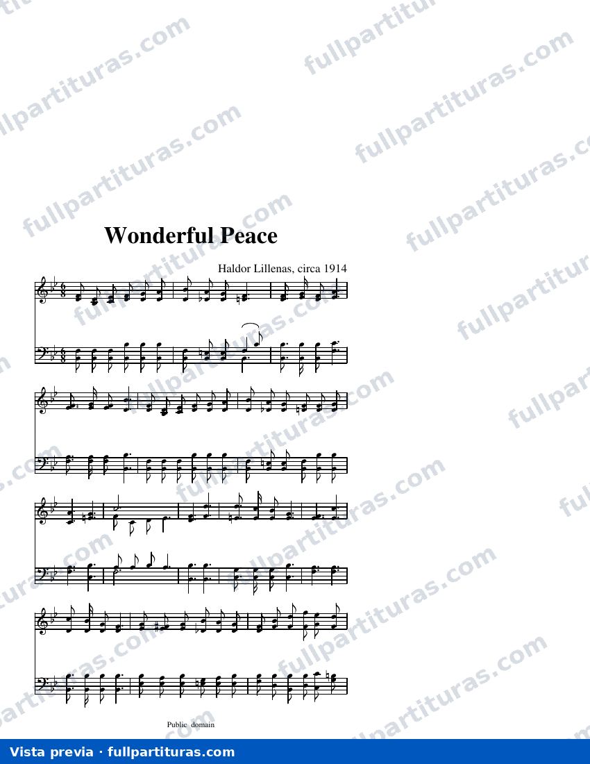 Wonderful Peace (Lillenas) — Vorschau