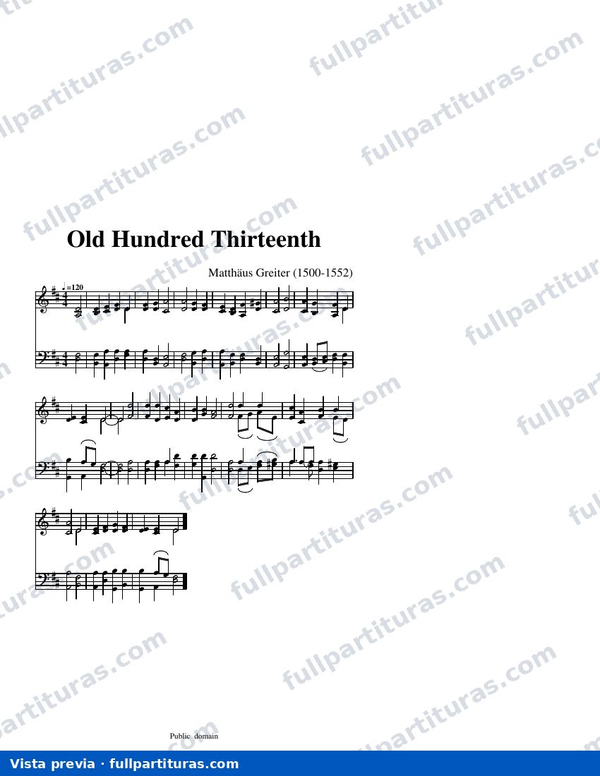 Old Hundred Thirteenth — Vorschau
