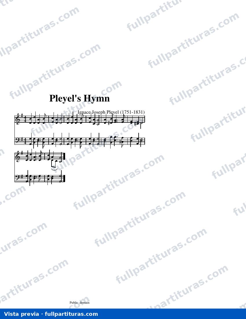 Pleyel's Hymn — aperçu