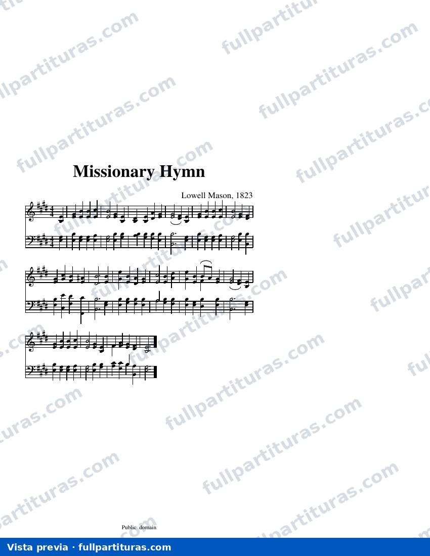 Missionary Hymn — aperçu