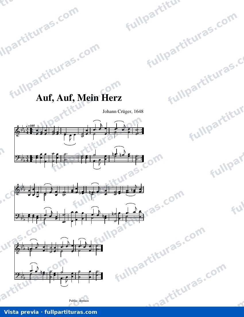 Auf, Auf, Mein Herz — visualização