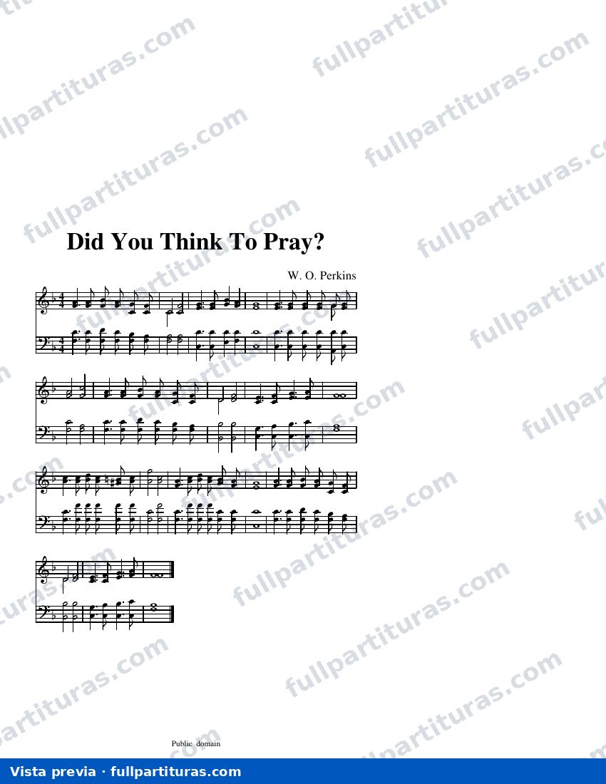 Did You Think to Pray* — aperçu