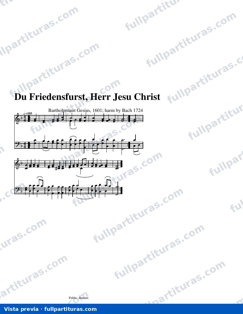 Du Friedensfurst, Herr Jesu Christ — visualização