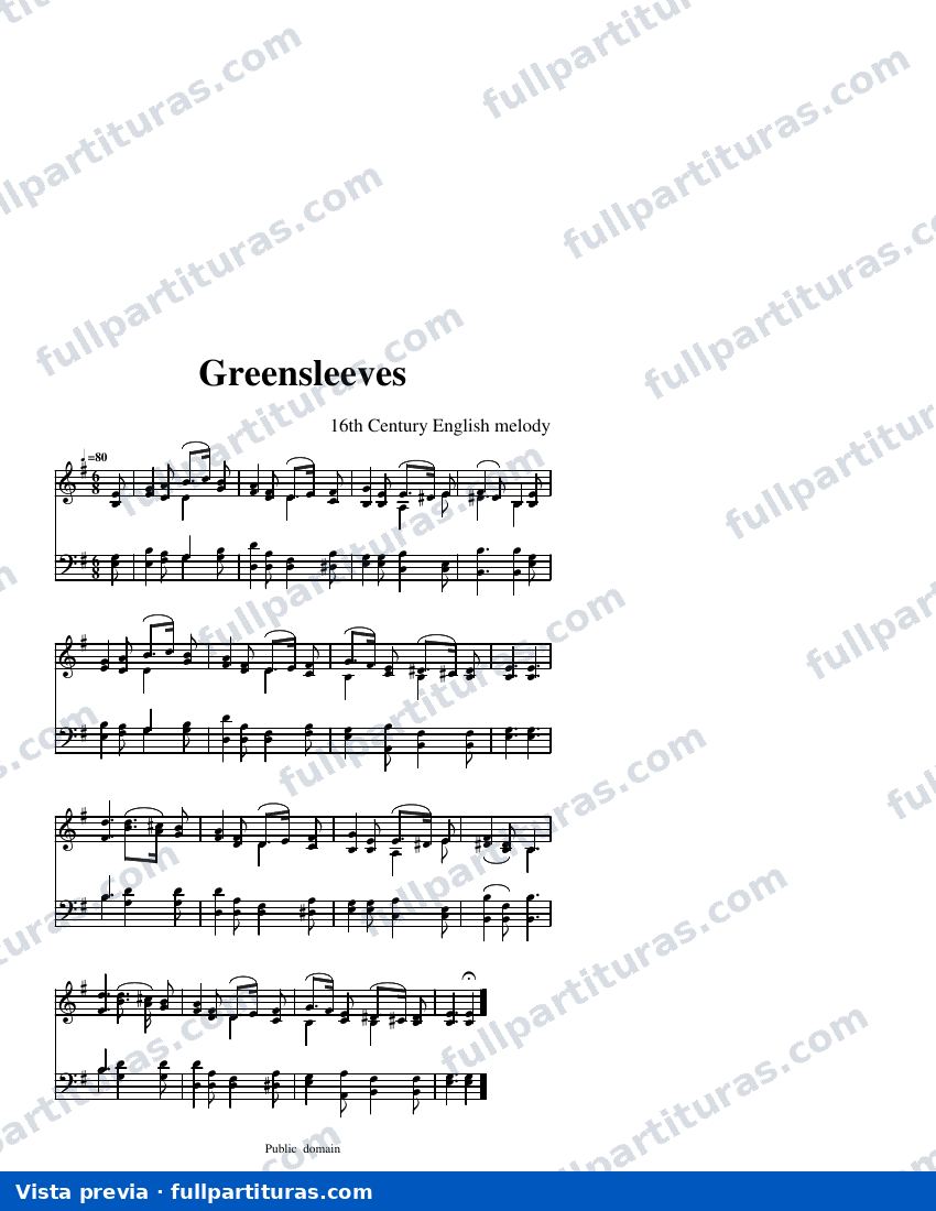 Greensleeves — visualização