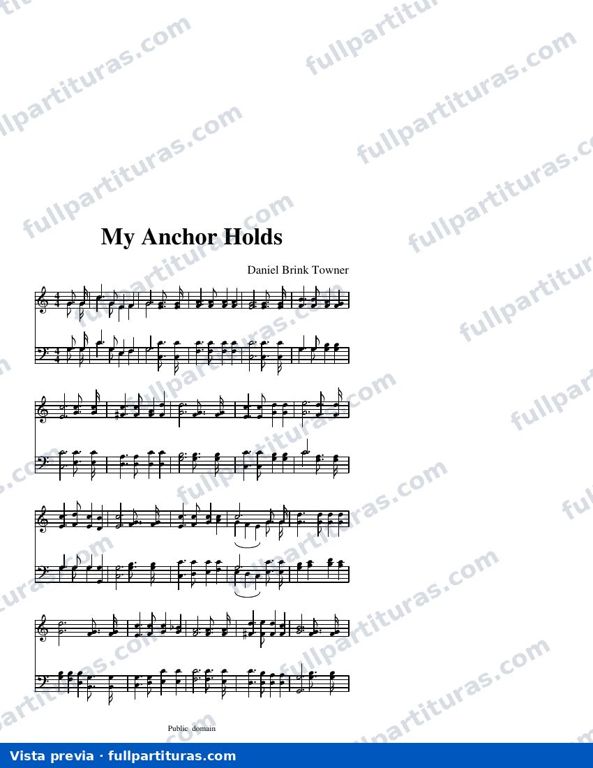 My Anchor Holds — anteprima