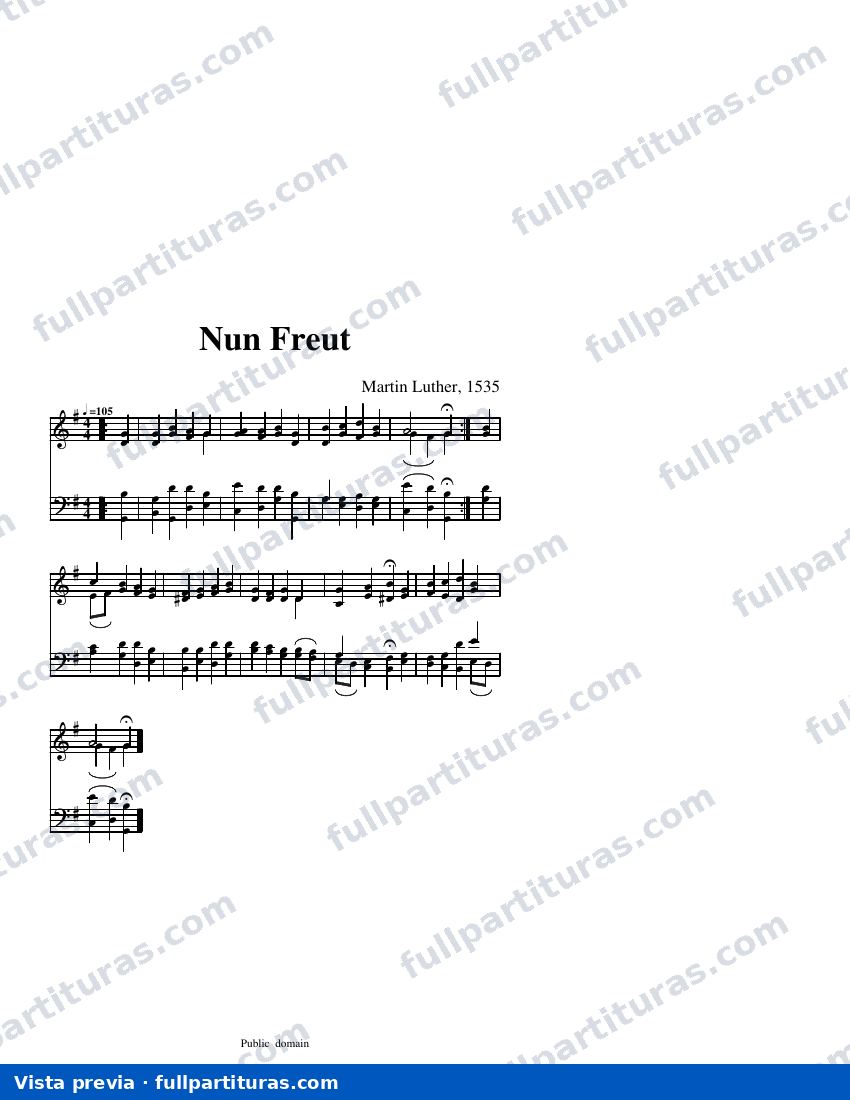 Nun Freut Euch — visualização