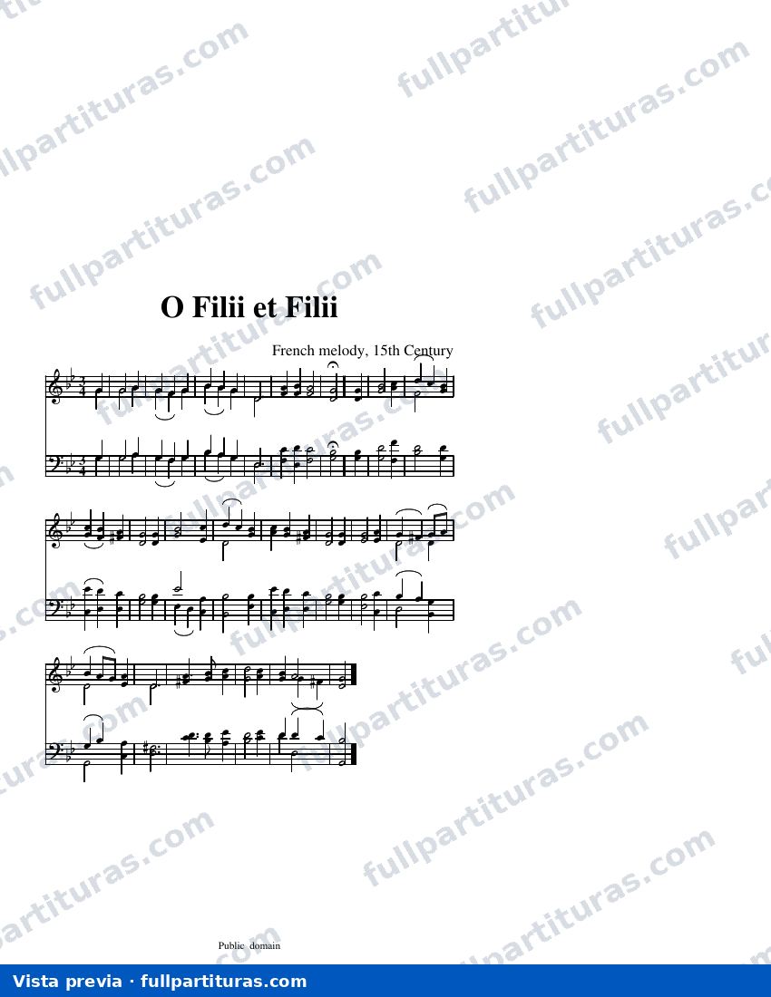 O Filii et Filiae — visualização