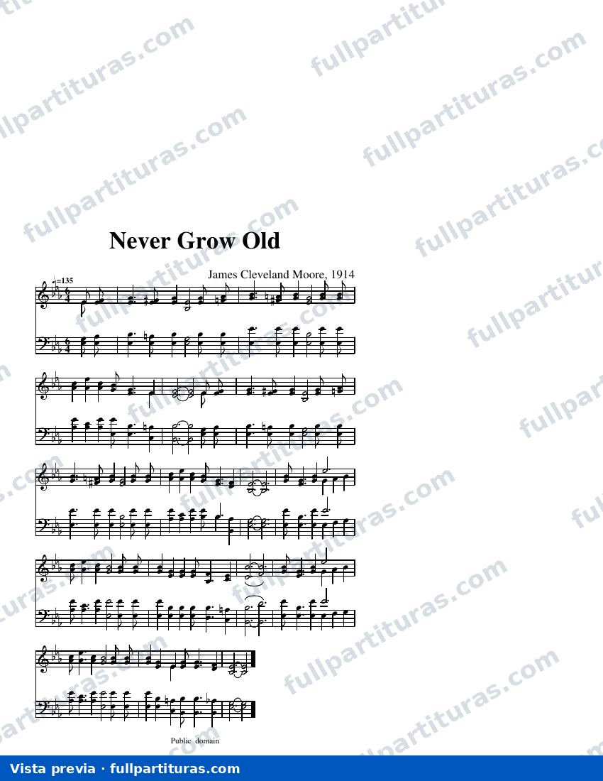 Never Grow Old (Moore) — visualização