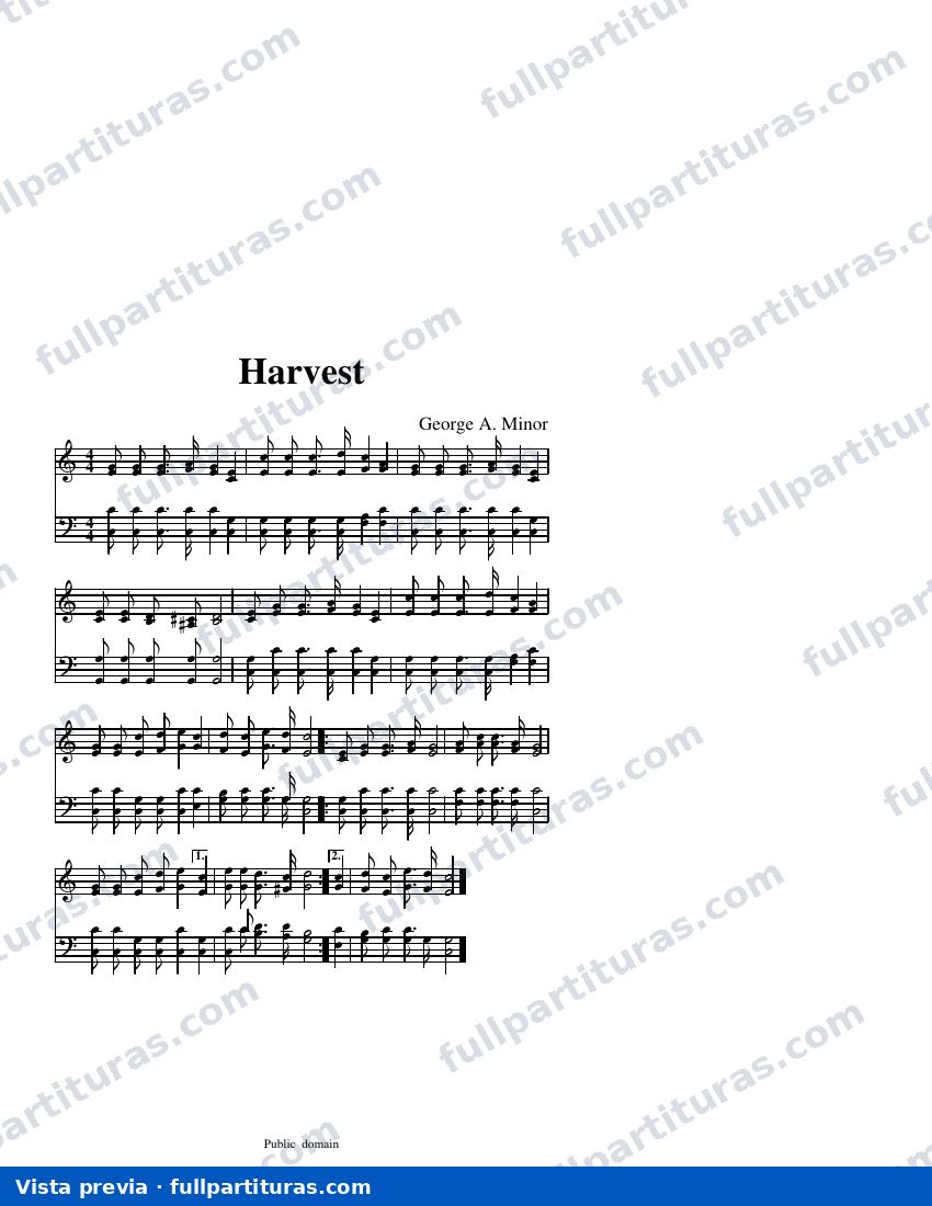 Harvest — visualização