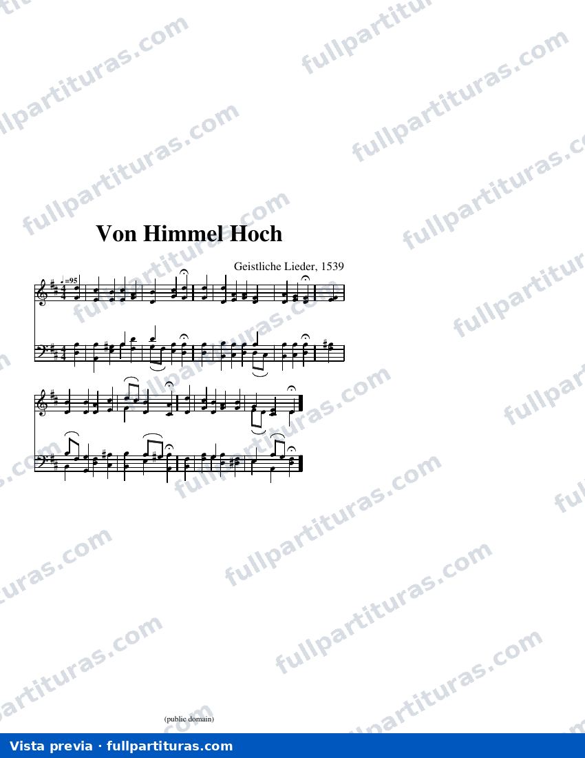 Vom Himmel Hoch (arreglo C) — предварительный просмотр
