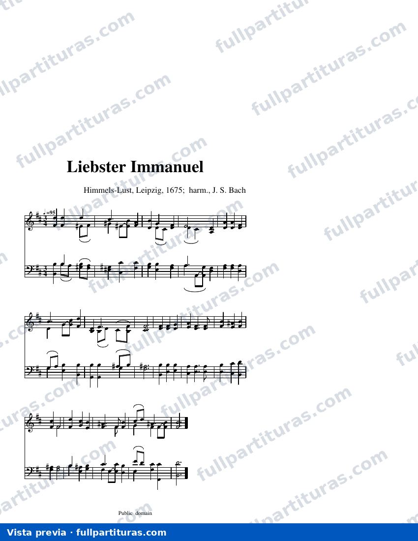 Liebster Immanuel — visualização