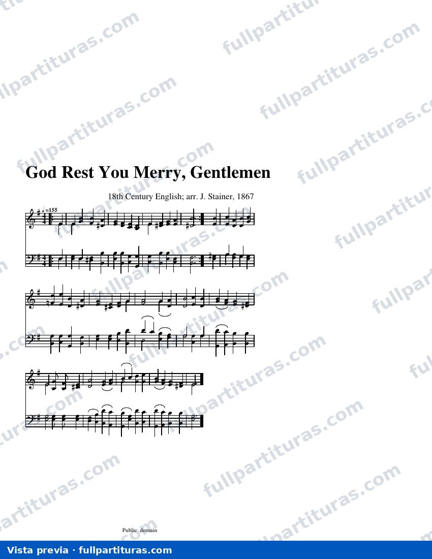 God Rest You Merry, Gentlemen — visualização