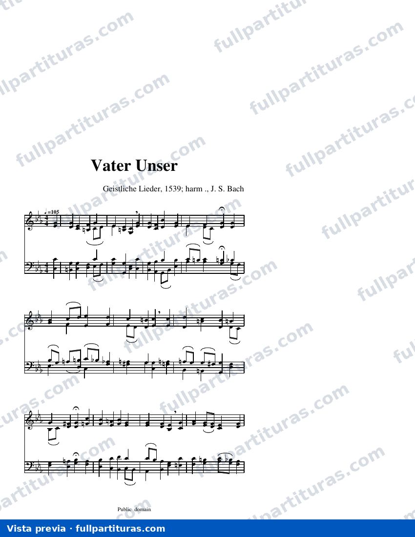 Vater Unser — aperçu