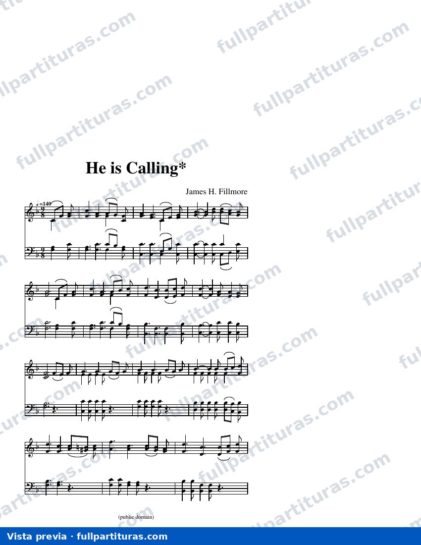 He Is Calling* — visualização