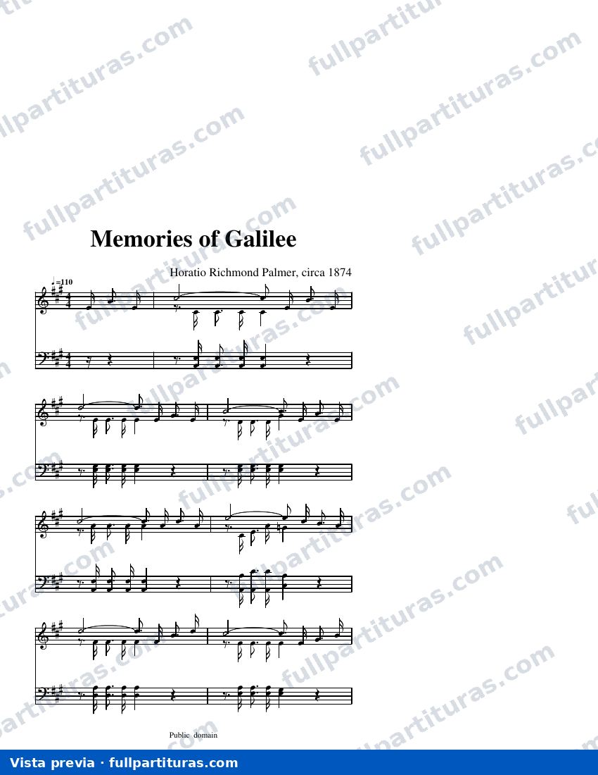 Memories of Galilee — visualização
