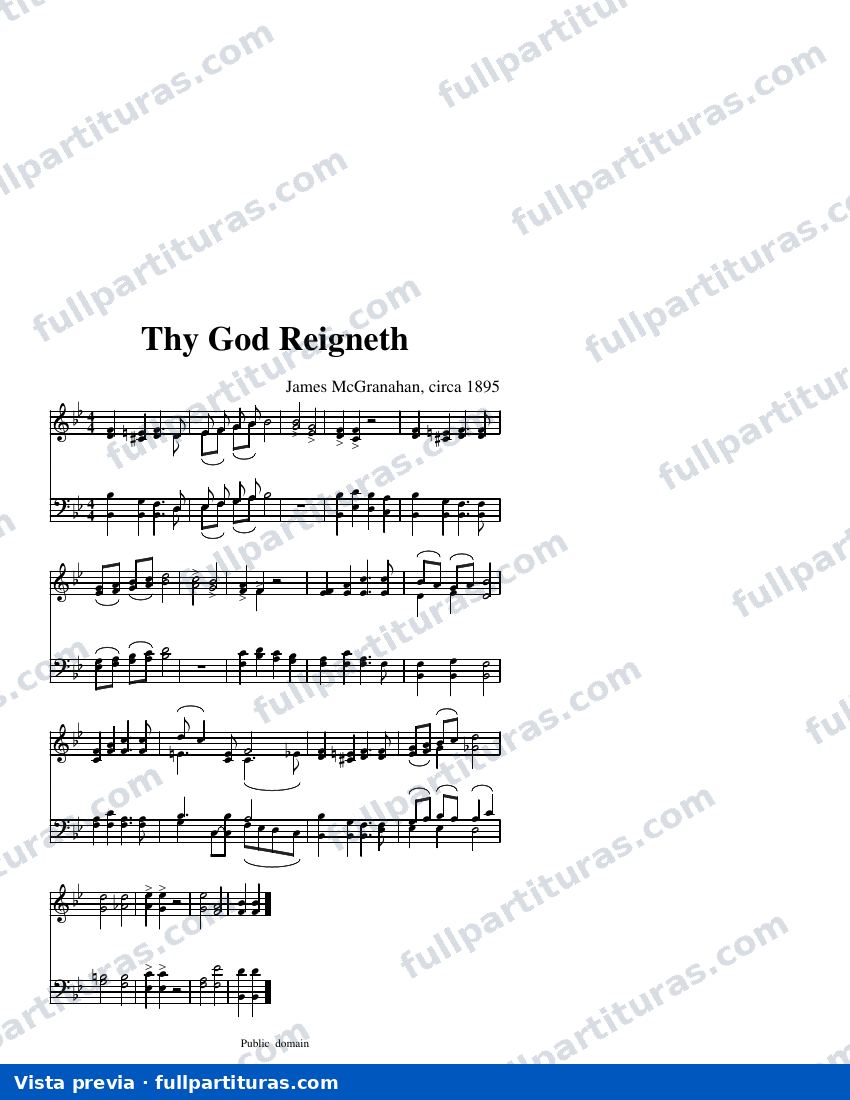 Thy God Reigneth* — aperçu