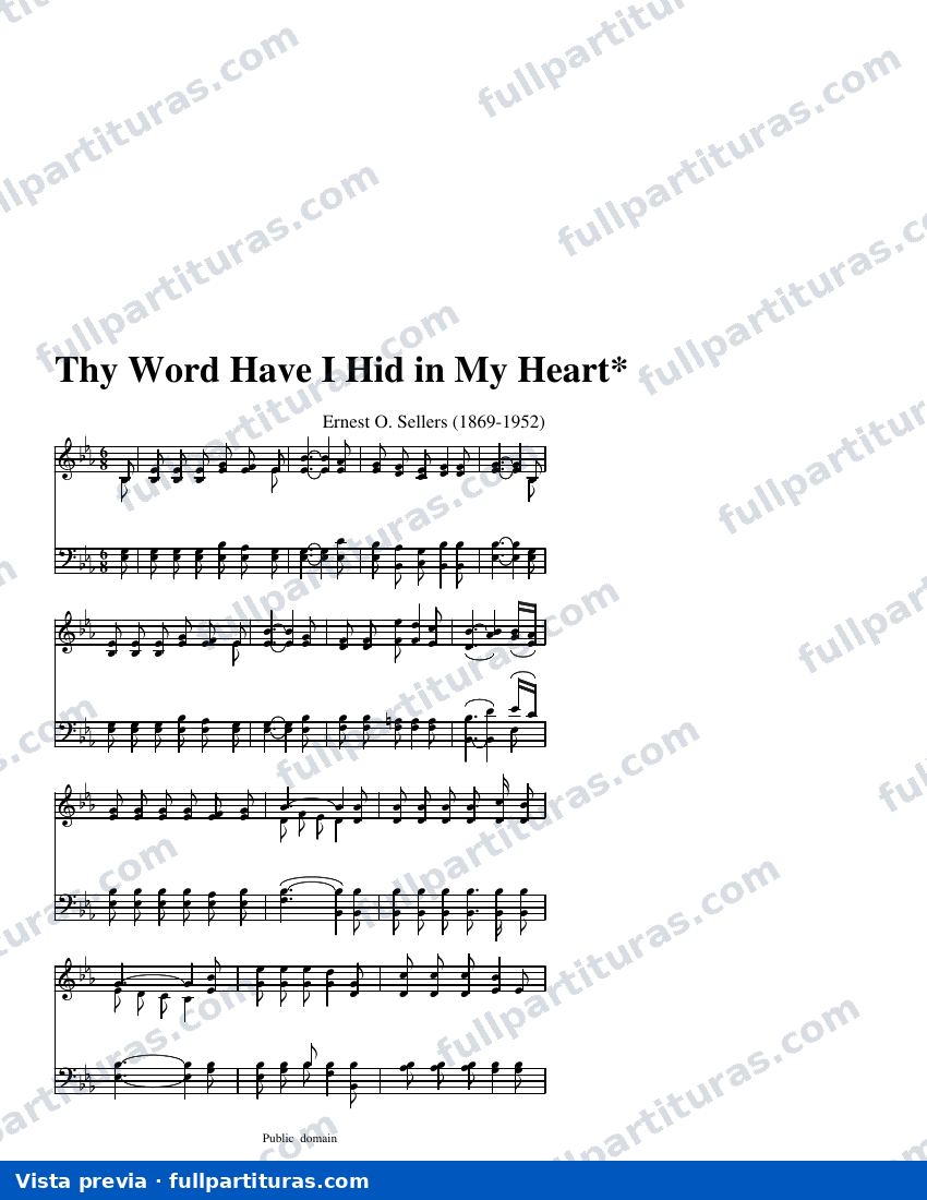 Thy Word Have I Hid in My Heart* — visualização