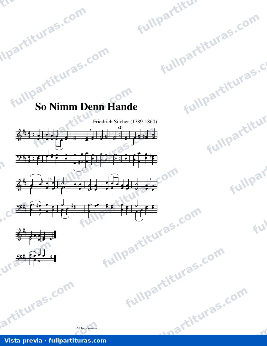 So Nimm Denn Hande — visualização