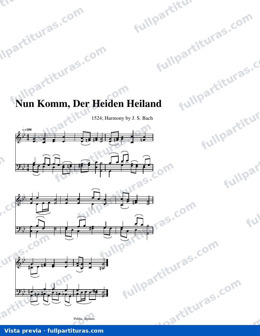 Nun Komm, Der Heiden Heiland — visualização