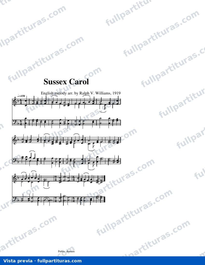 Sussex Carol — visualização