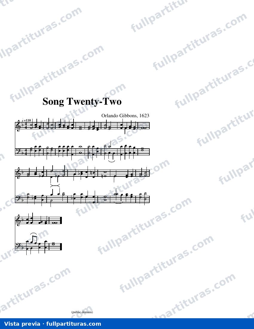 Song Twenty-Two — visualização