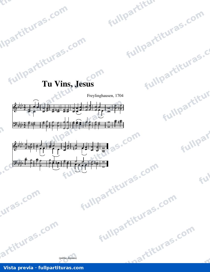 Tu Vins, Jesus — visualização