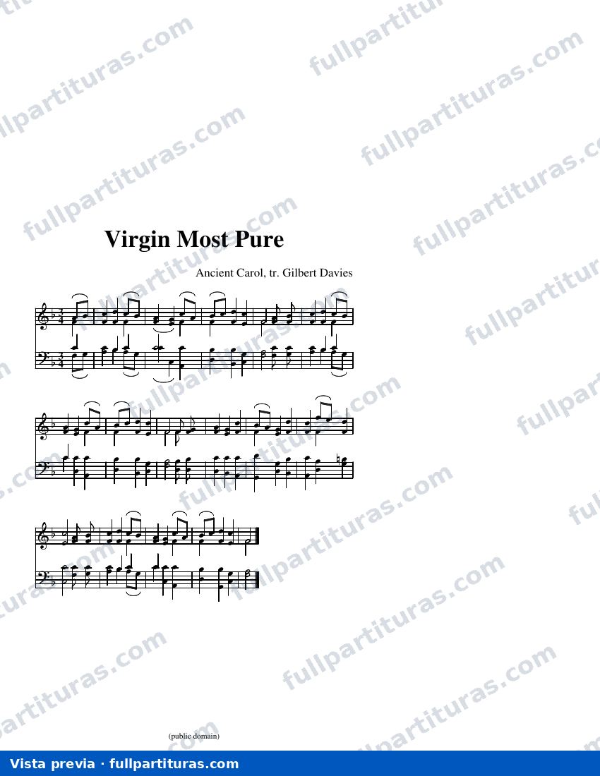 Virgin Most Pure — visualização