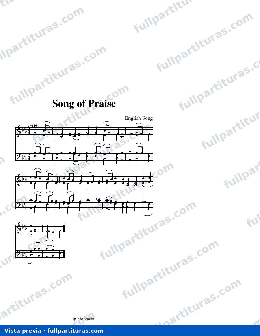 Song of Praise — visualização