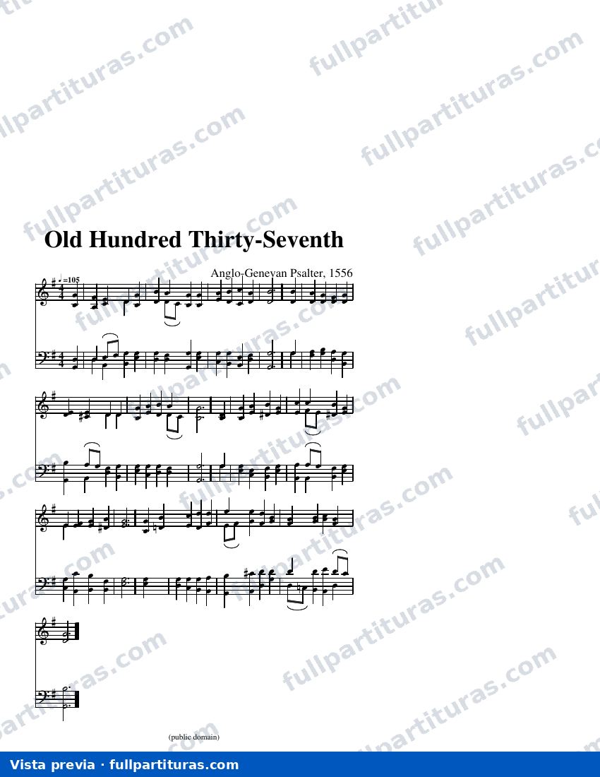 Old Hundred Thirty-Seventh — visualização